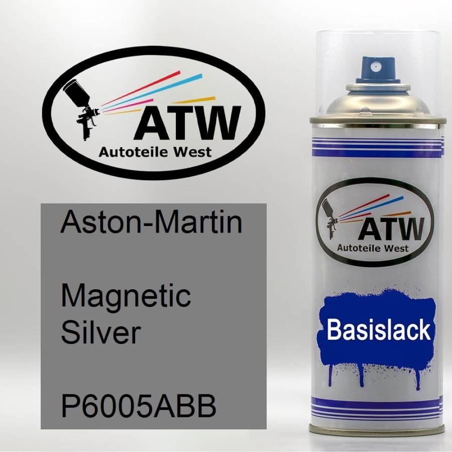 Aston-Martin, Magnetic Silver, P6005ABB: 400ml Sprühdose, von ATW Autoteile West.